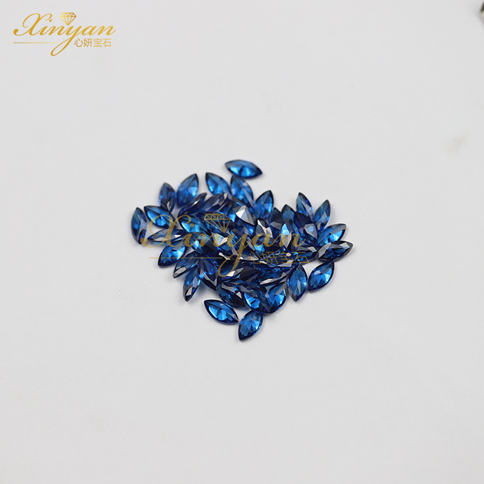 30# blue color CZ marquise 4×8mm in stock wholesale