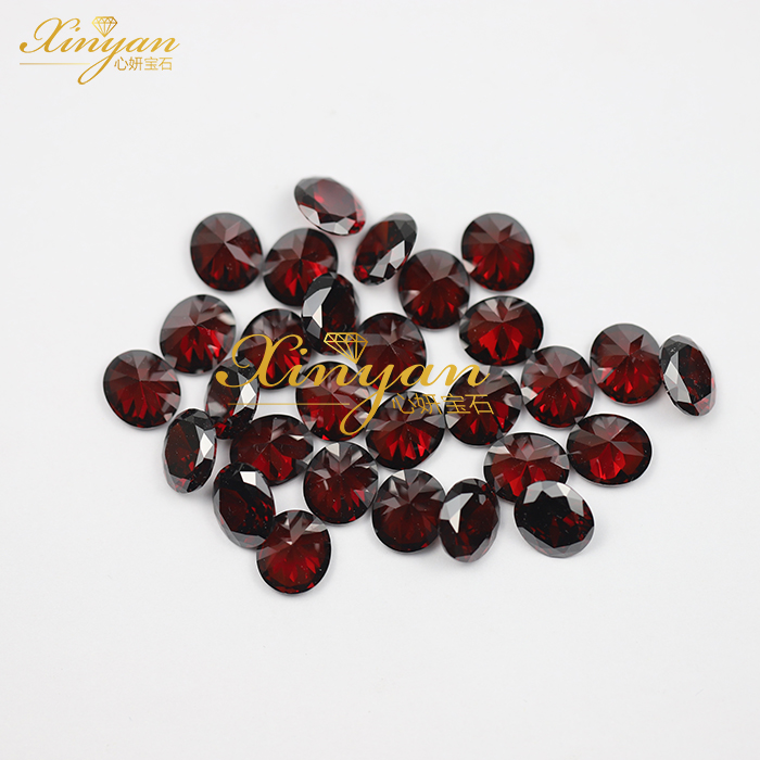 Garnet color CZ OVAL 12×14mm in stock