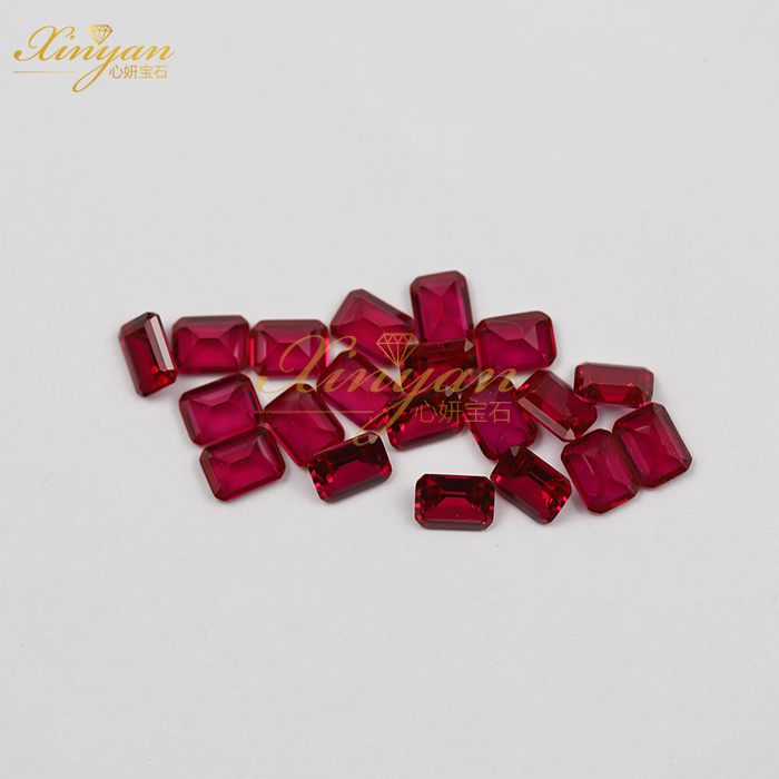 5# corundum RUBY emerald OCT shape in stock wholesale