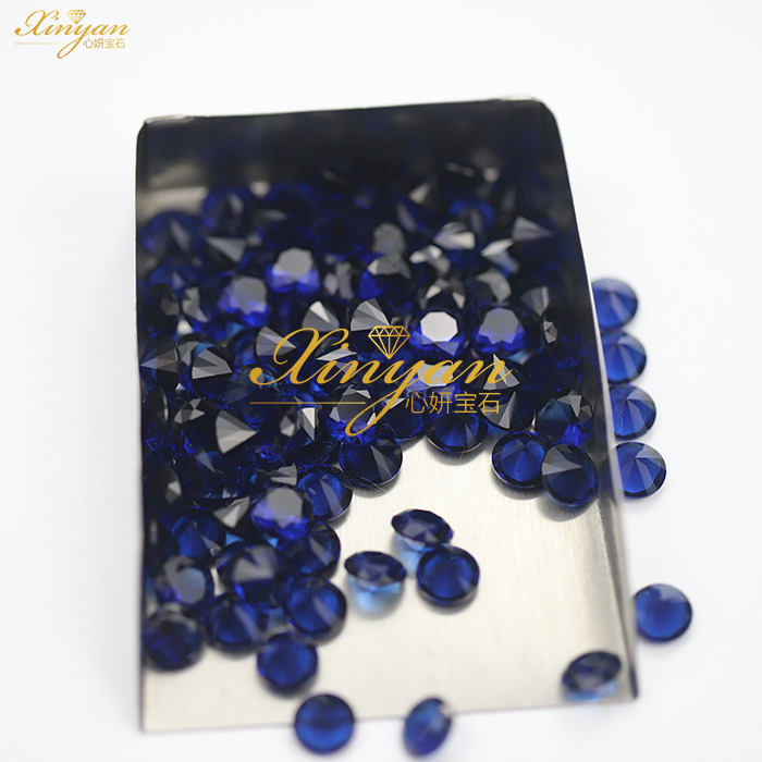 sapphire color glass all shape in stock wholesale