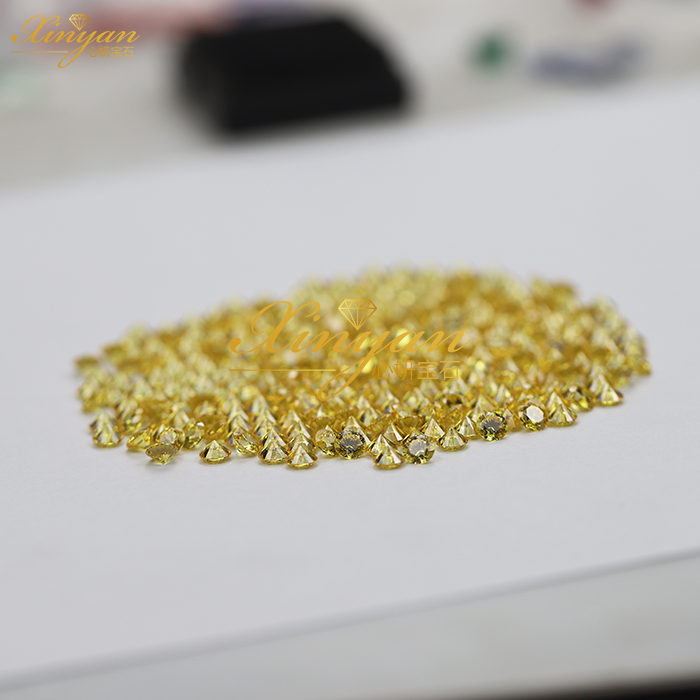 yellow CZ round 5.0mm 3A all shape in stock