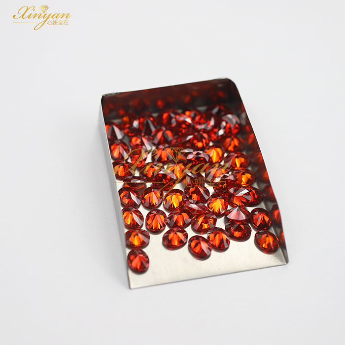 OVAL orange CZ loose stones china factory wholesale price