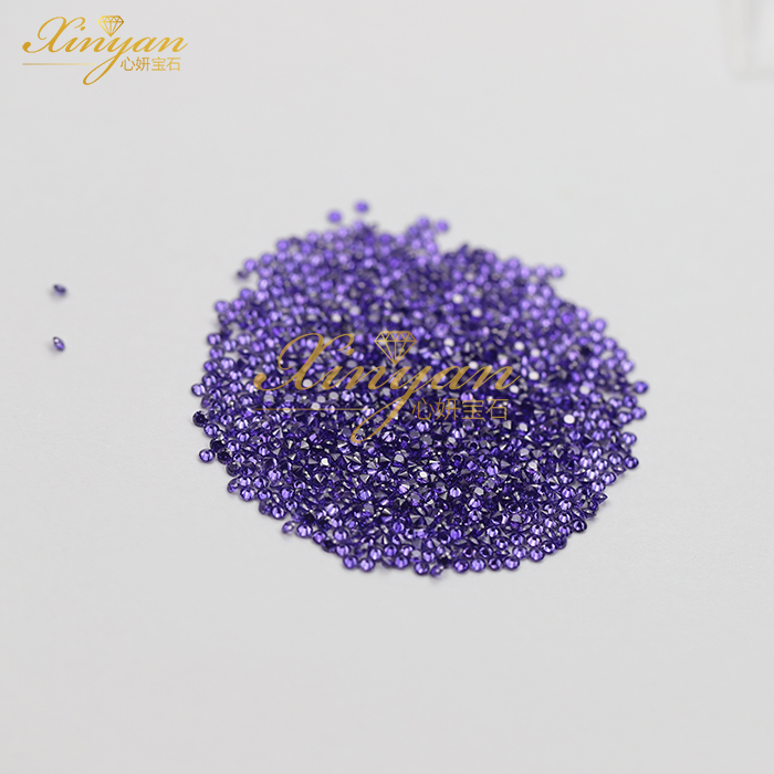 round cubic zirconia  Amethyst color 1.0mm