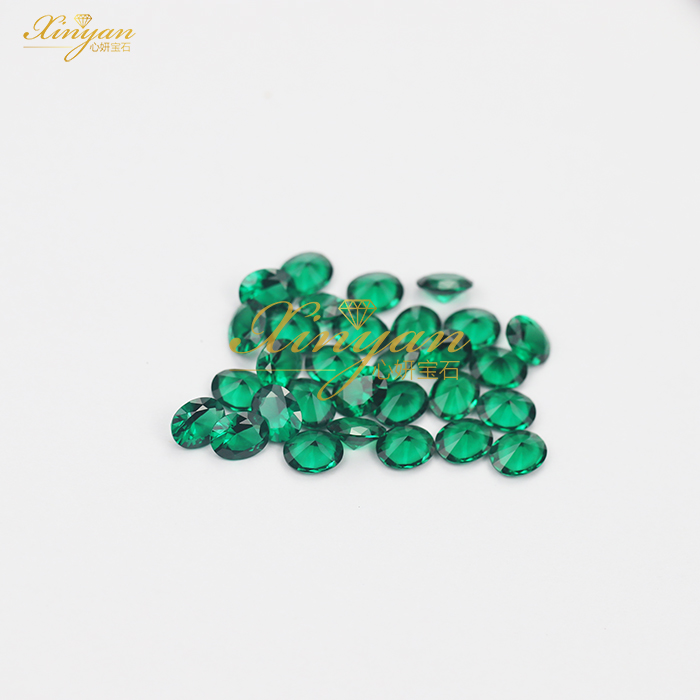 D green Nano oval shape loose stones wholesale