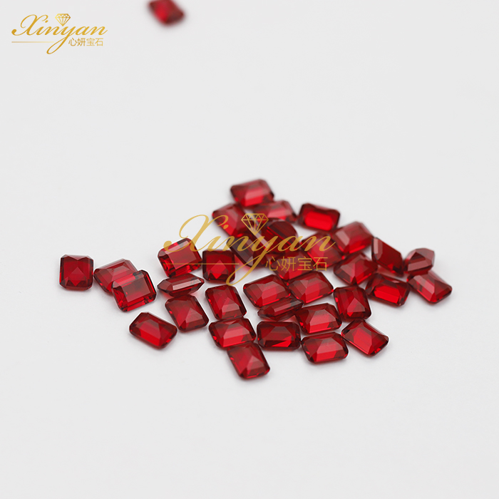 red color glass OCT emerald shape factory price