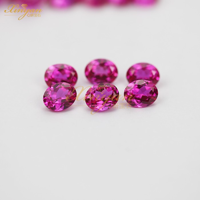 3# pink corundum OVAL natrual cut