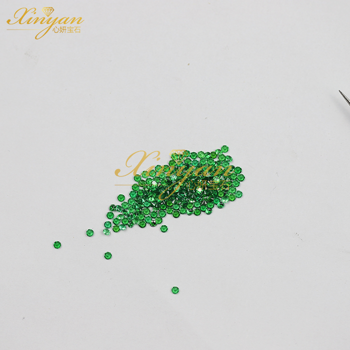 Green CZ round 2.0mm in stock