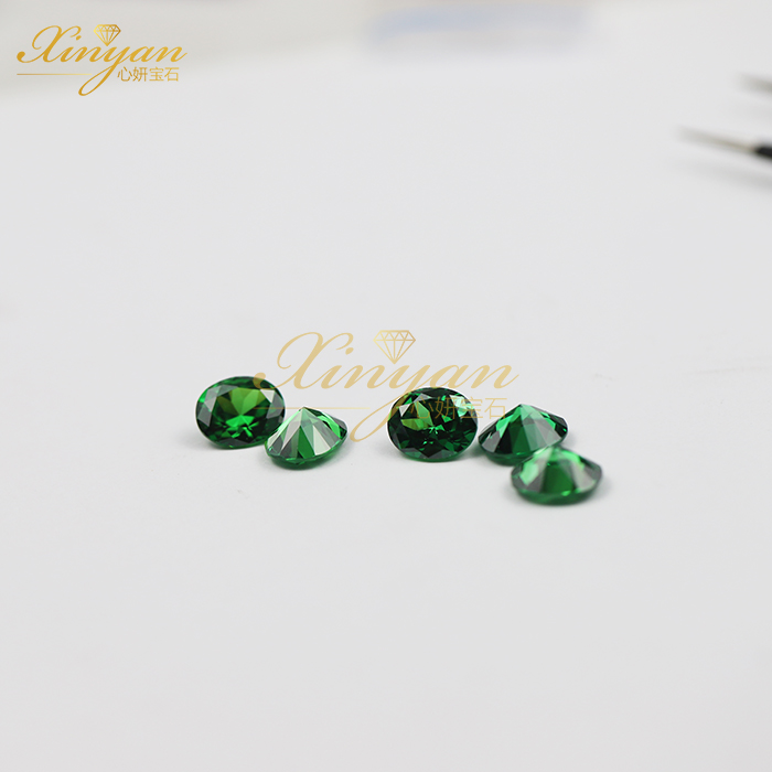 GREEN CZ OVAL 8×10mm in stock wholesale