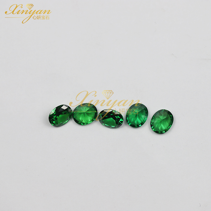 GREEN CZ OVAL 8×10mm in stock wholesale