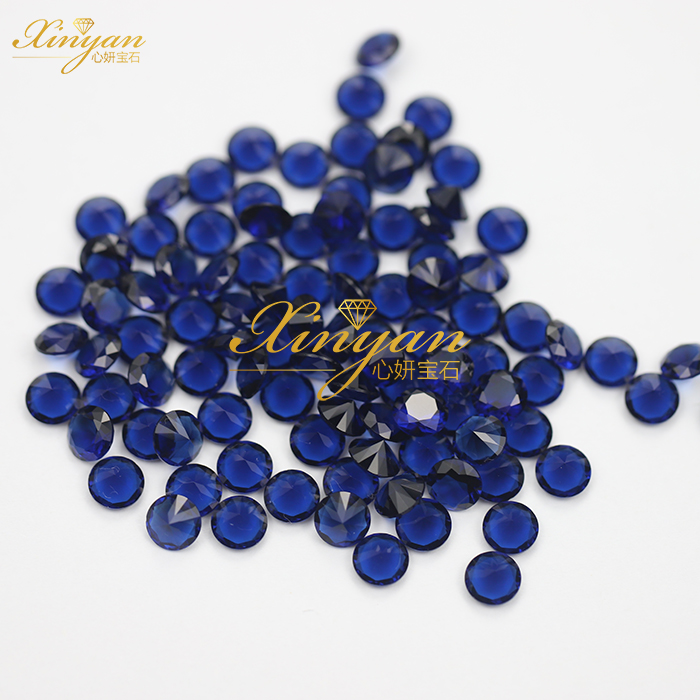 sapphire color glass all shape in stock wholesale