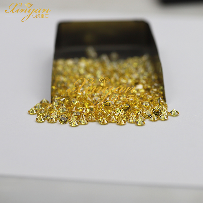 yellow CZ round 5.0mm 3A all shape in stock