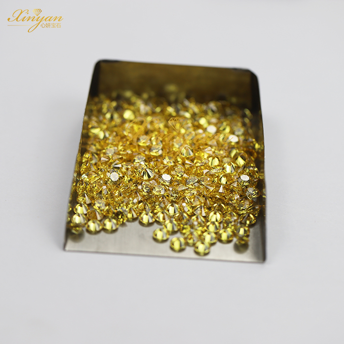yellow CZ round 5.0mm 3A all shape in stock