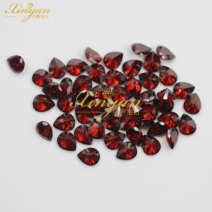 D Garnet color pear shape all size in stock