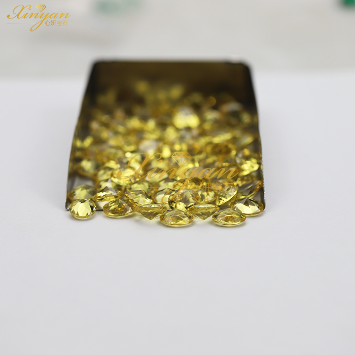 yellow glass oval 8×10mm in stock wholesale