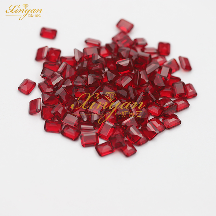 red color glass OCT emerald shape factory price