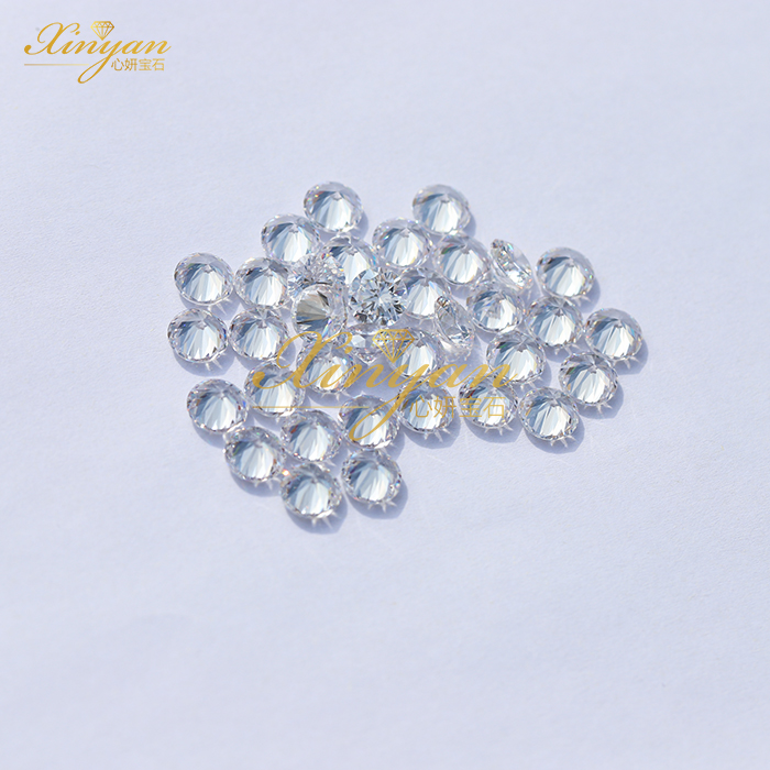 WHITE CZ round shape all size in stock factory price
