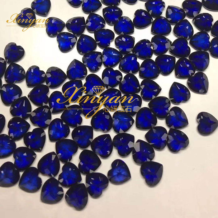 synthetic sapphire 34# top quality natrual cut factory price wholesale