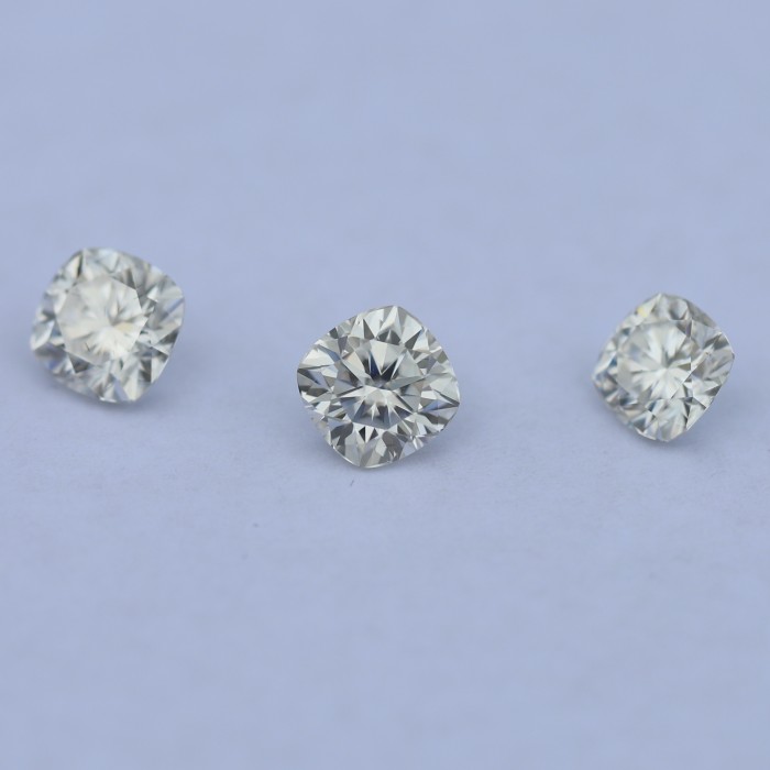 cushion shape natrual cut moissanite DEF